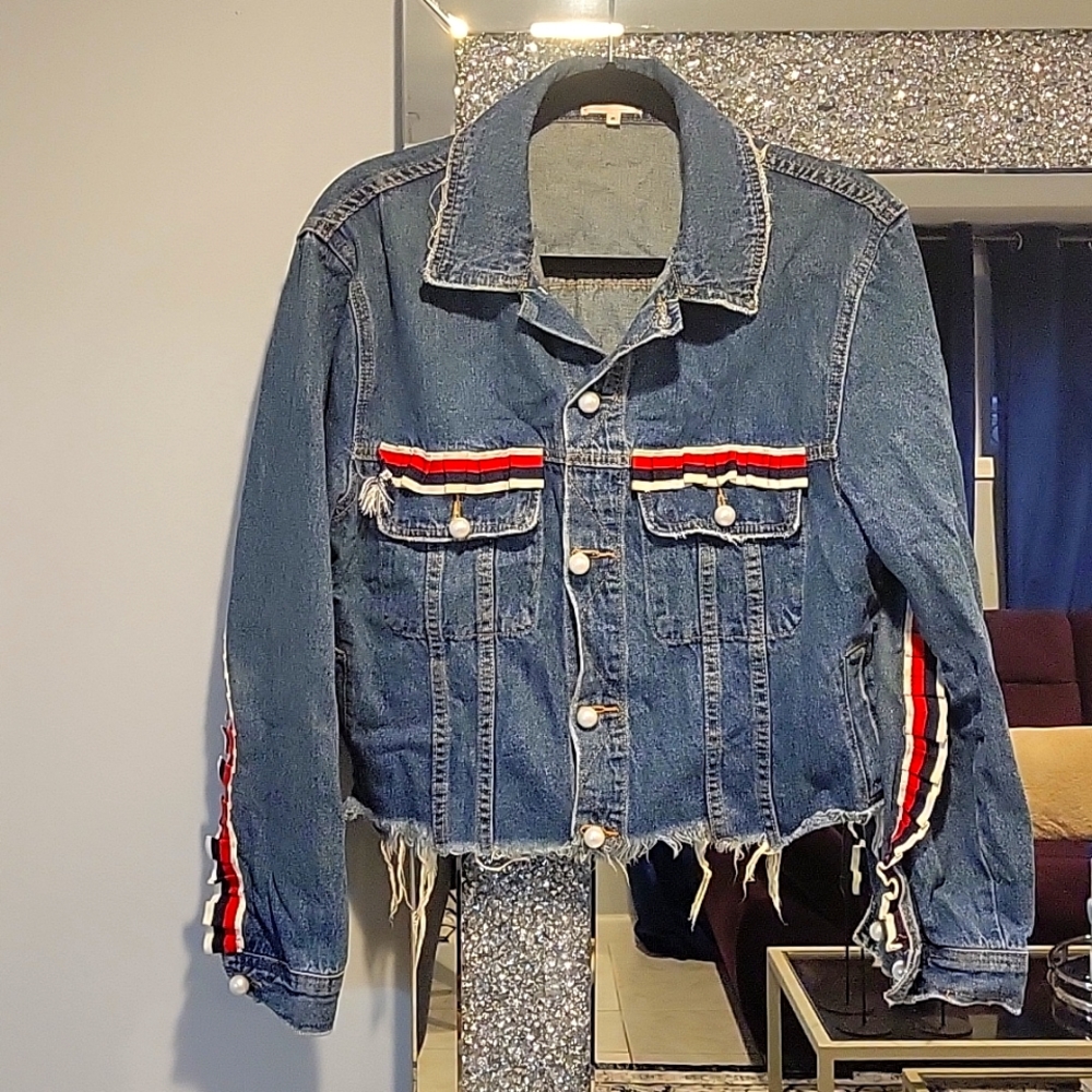 Sunset + Spring Cropped Denim Jacket - image 1